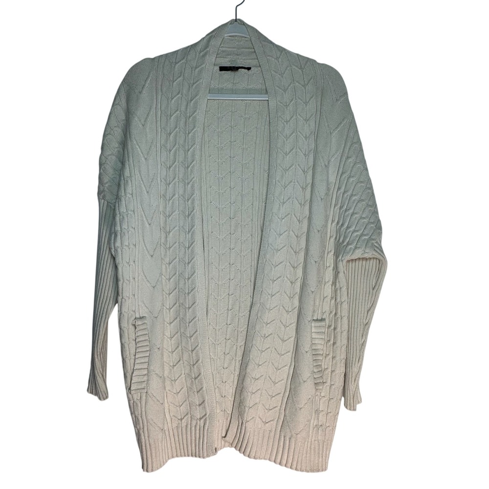 Cyrus Womens Cream Cable Knit Open Front Shawl Cardigan Sweater XS E551963E